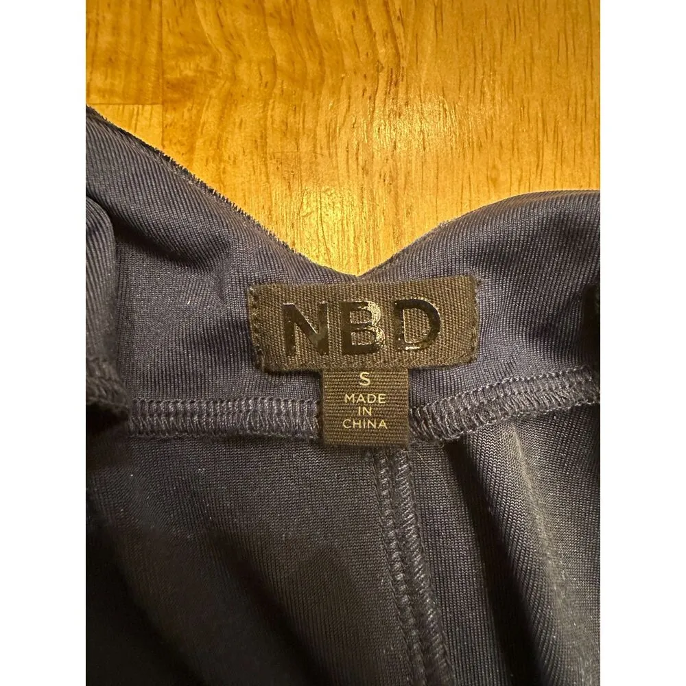 NBD Blue Velvet Midi Dress Size Small - Image 5