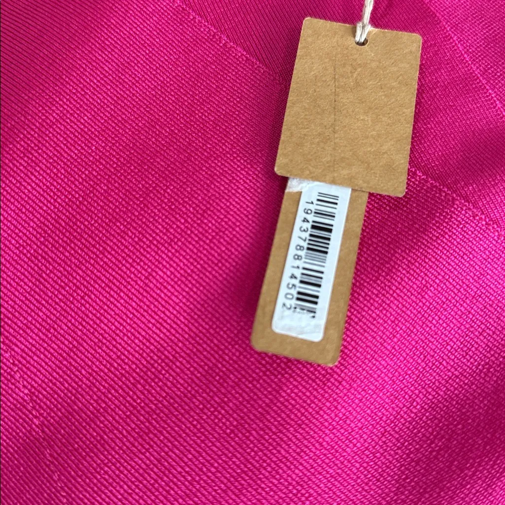 NWT SKIMS  KNIT SWIM MINI SKIRT In Magenta Pink Stretch SZ-3X - Image 4