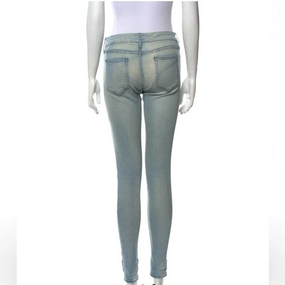 Koral Light Wash Denim Relaxed Skinny Leg Jeans Stretchy Mid-Rise Casual  sz 28 - Image 3