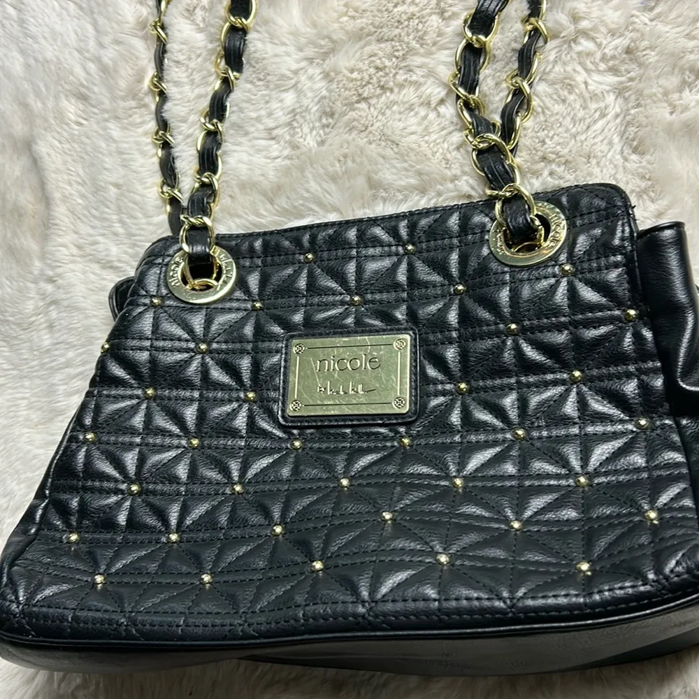 Nicole Miller Black Shoulder Bag - Image 2