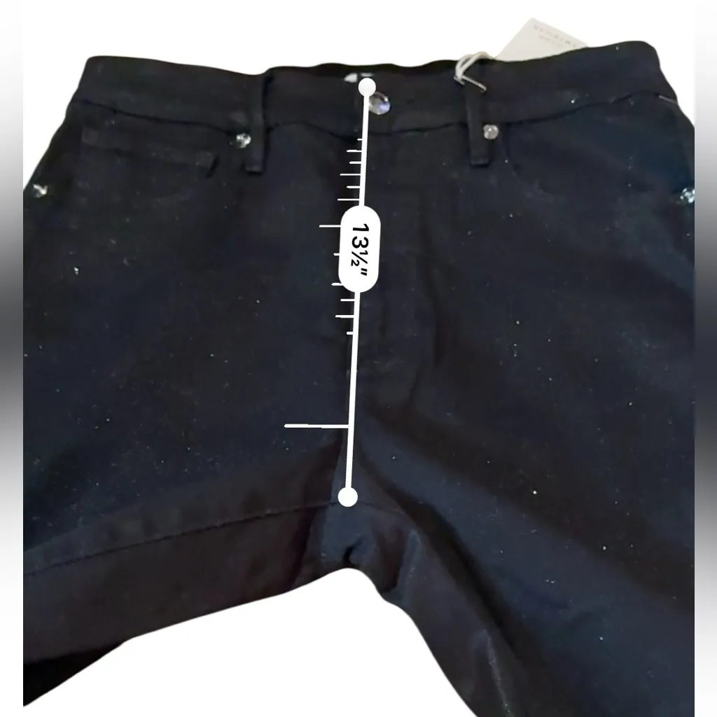 Good American NWT Good Waist Black Glitter‎ Crop Jeans Women’s Size 10/30 - Image 8