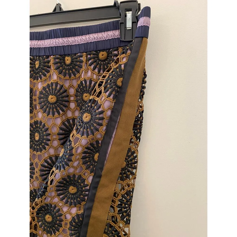 Current Air Loire Lace Pencil Skirt Crochet Olive Green Navy Purple Lavender S - Image 7