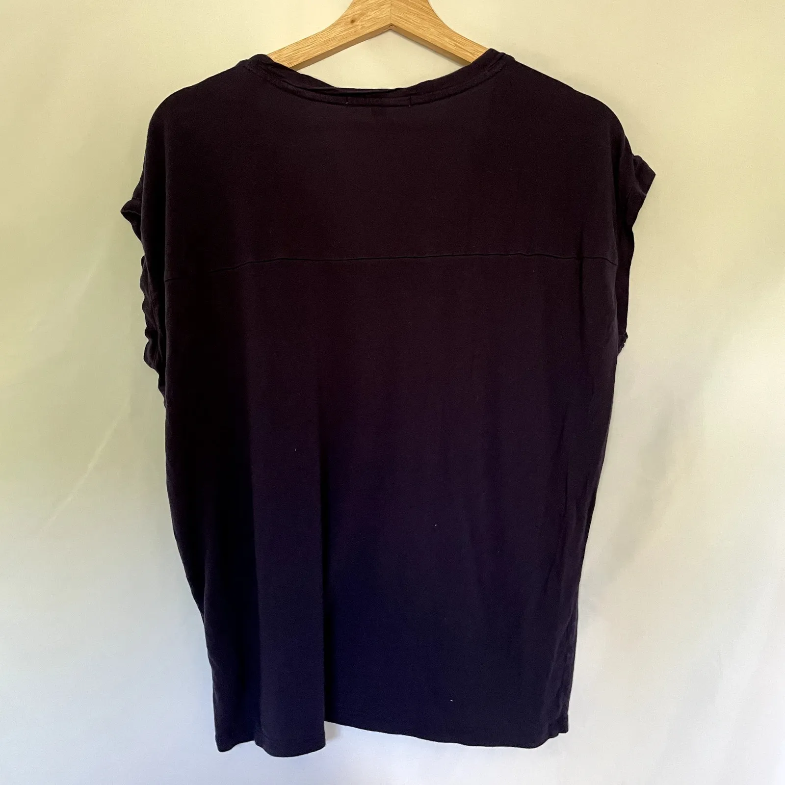 GAP indigo short sleeved shirt women's summer top size S rayon top casual - Image 6