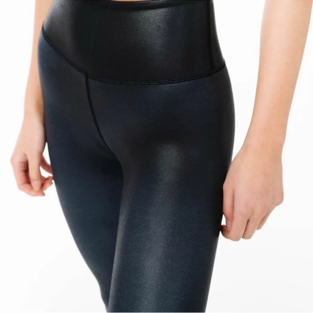 ZYIA Light N Tight Liquid Shine Metallic Ombré High Rise B/W Leggings 8 - Image 2