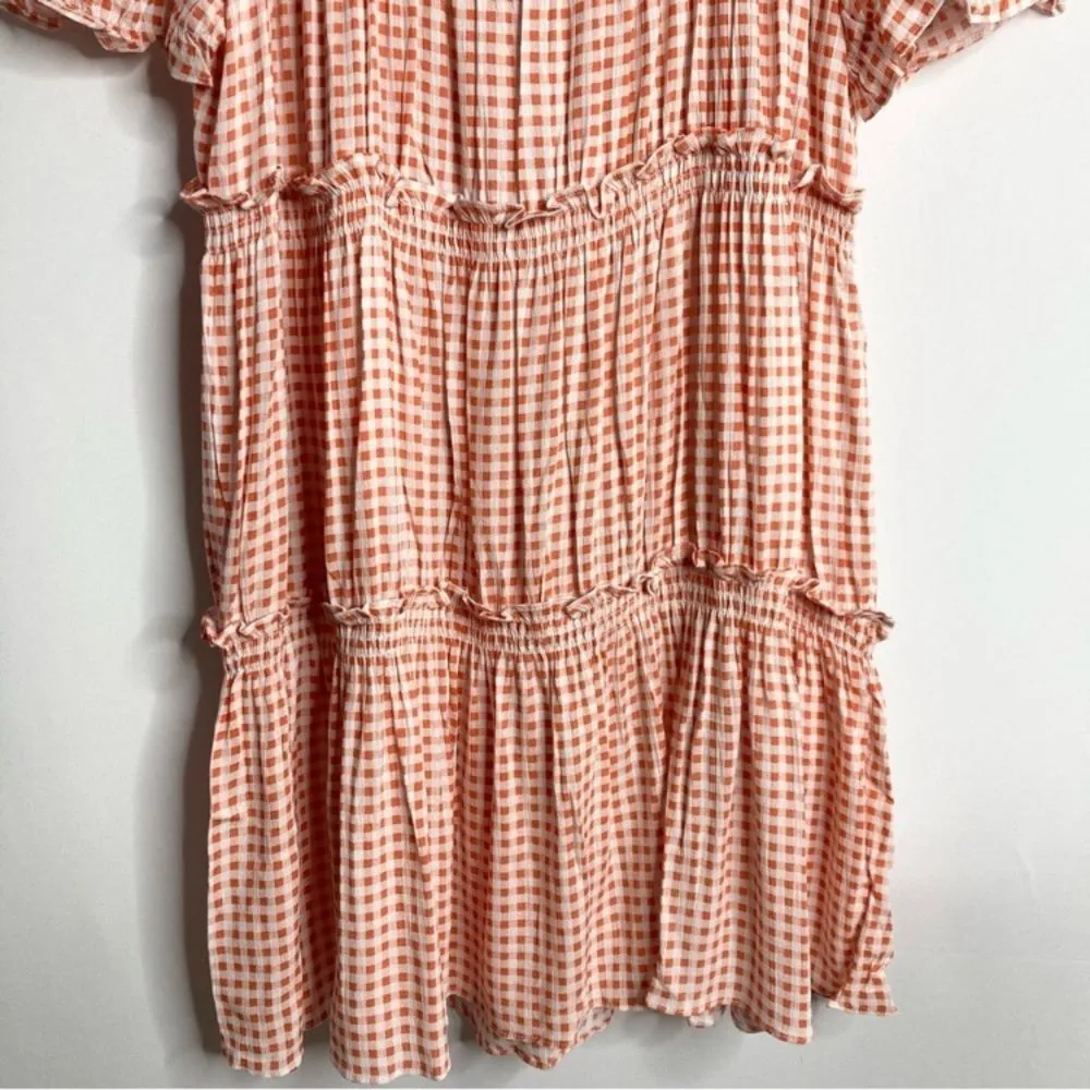 Princess Polly Lux Orange Gingham Mini Dress NWT Size 4 - Image 10