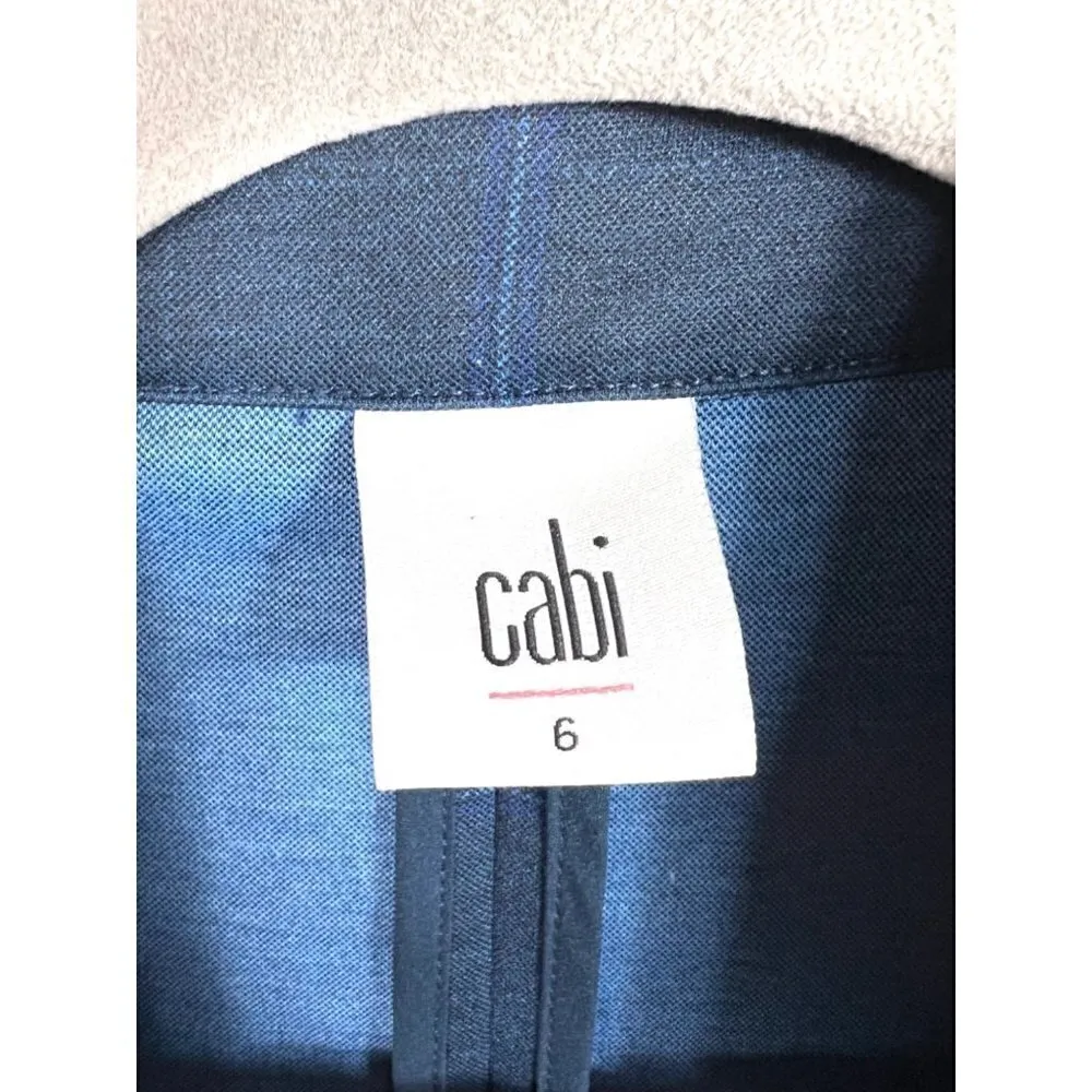 Cabi blue button‎ blazer with shoulder pads - Image 4