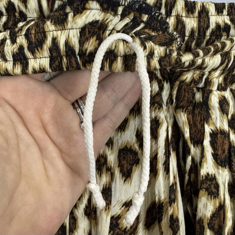 Painted Pony Tiered Maxi Skirt OS Animal Print Festival 90s Broomstick Boho Y2K Brown Size undefined - Image 5