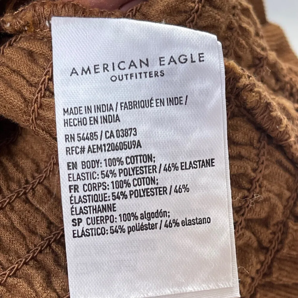 𝅺AMERICAN Eagle Outfitters Womens Brown Sleeveless Pullover Cropped Top Size L - Image 10