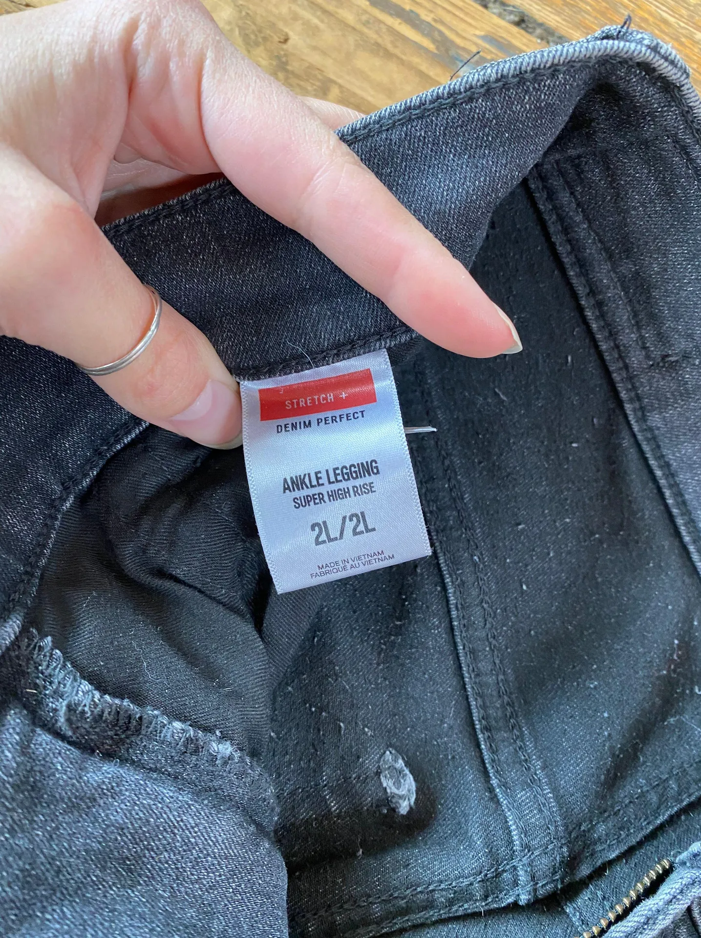 Black Frayed Bottom Jeans - Image 4