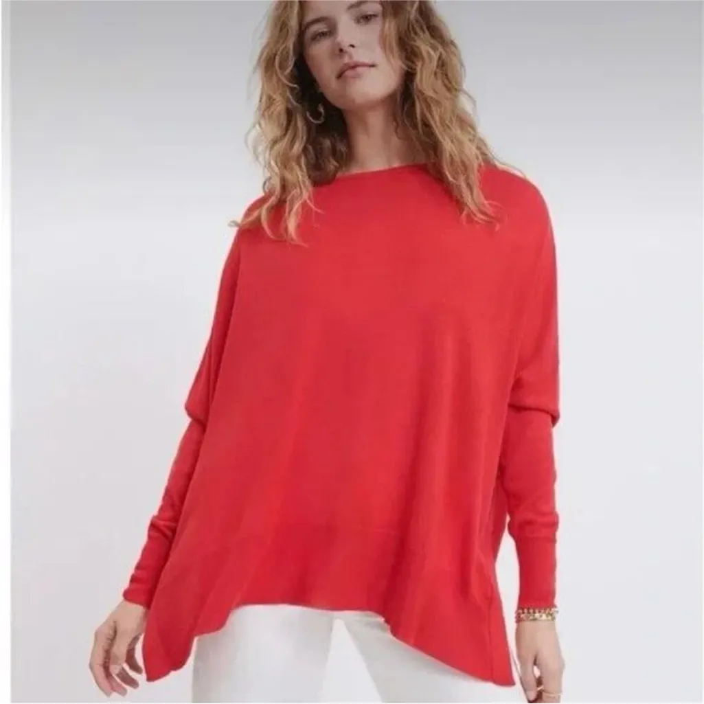 Mersea Amour Poppy Red Heart Elbow Patch Pullover - Image 2