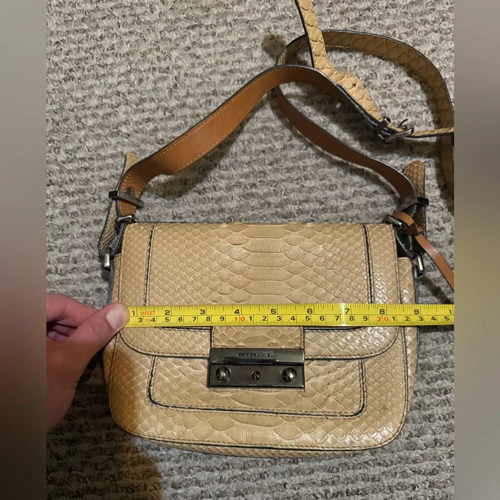 Barbara Bui Tan Python With Metal Details Crossbody Bag O/S - Image 10
