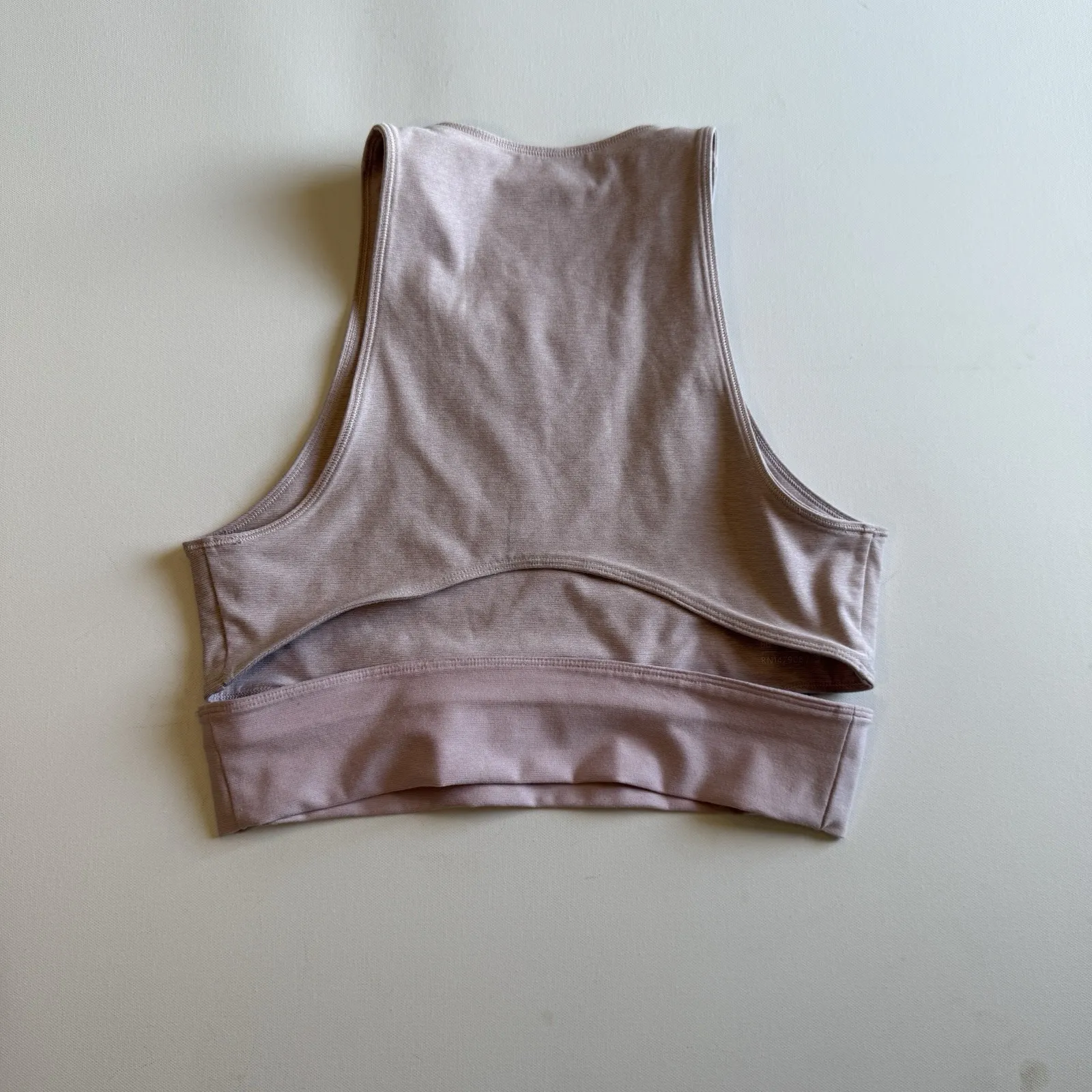 Outdoor Voices Tri-Tone Slashback Crop Sports Bra Pink Purple‎ Size M - Image 5