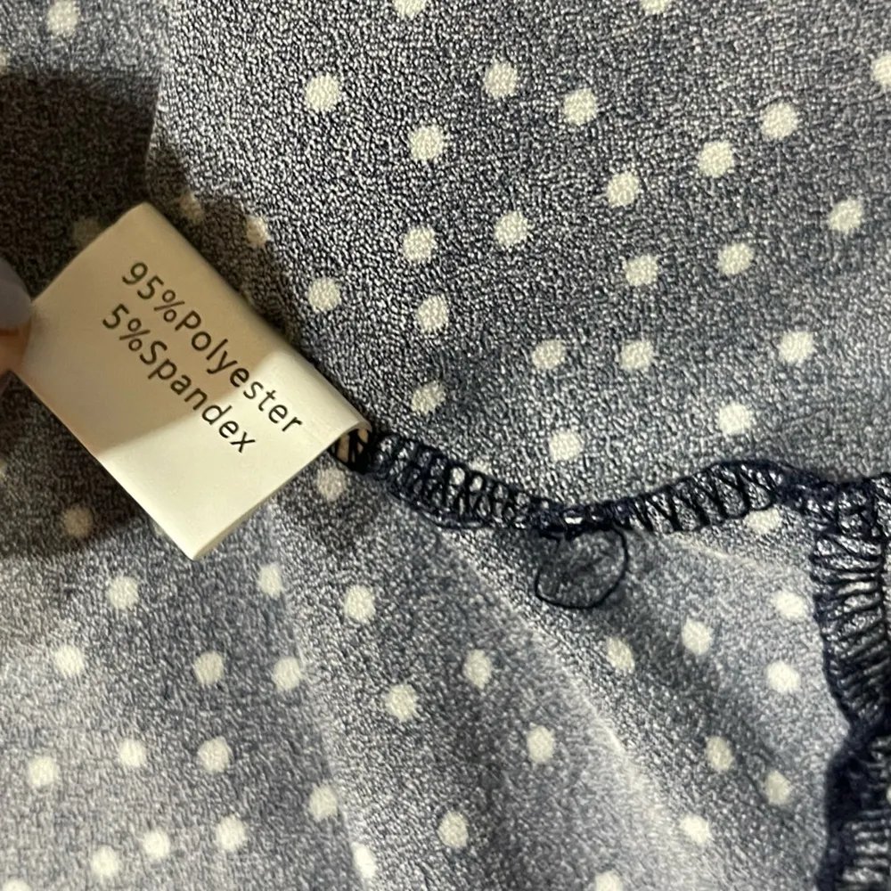 Women’s Chiffon Ruffle Short Sleeve V Neck Dress Size Small Blue - Image 6