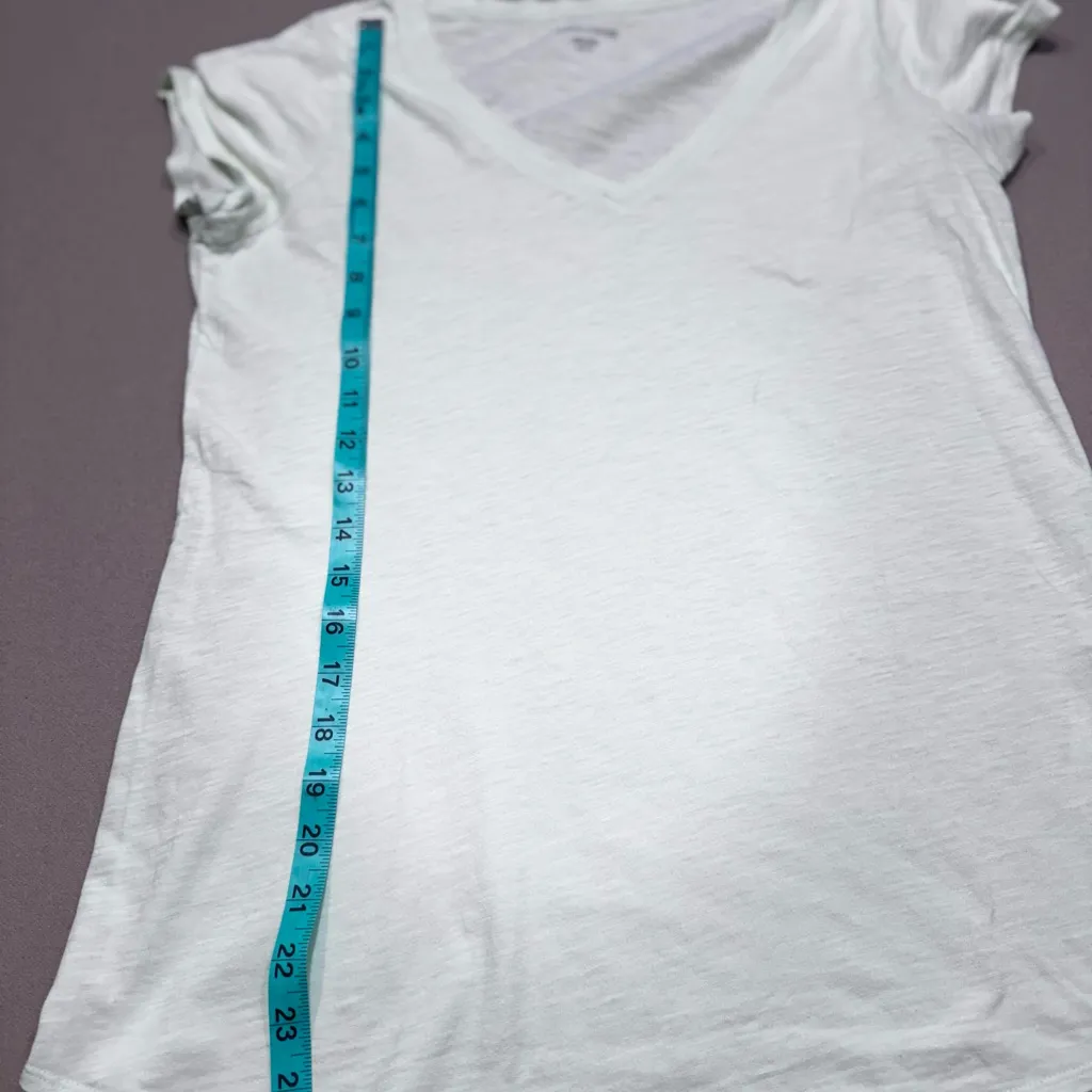 Eileen Fisher 100% Organic Cotton Yellow V-Neck Short Sleeve Tee - Image 5