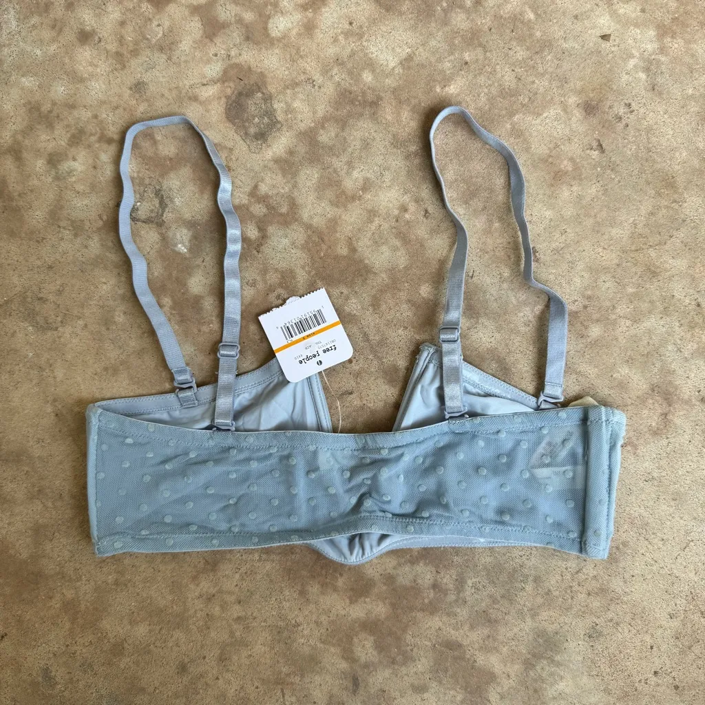 NWT Free People Sierra V Bandeau Bra The Rain Polka Dot size S Small NEW - Image 2