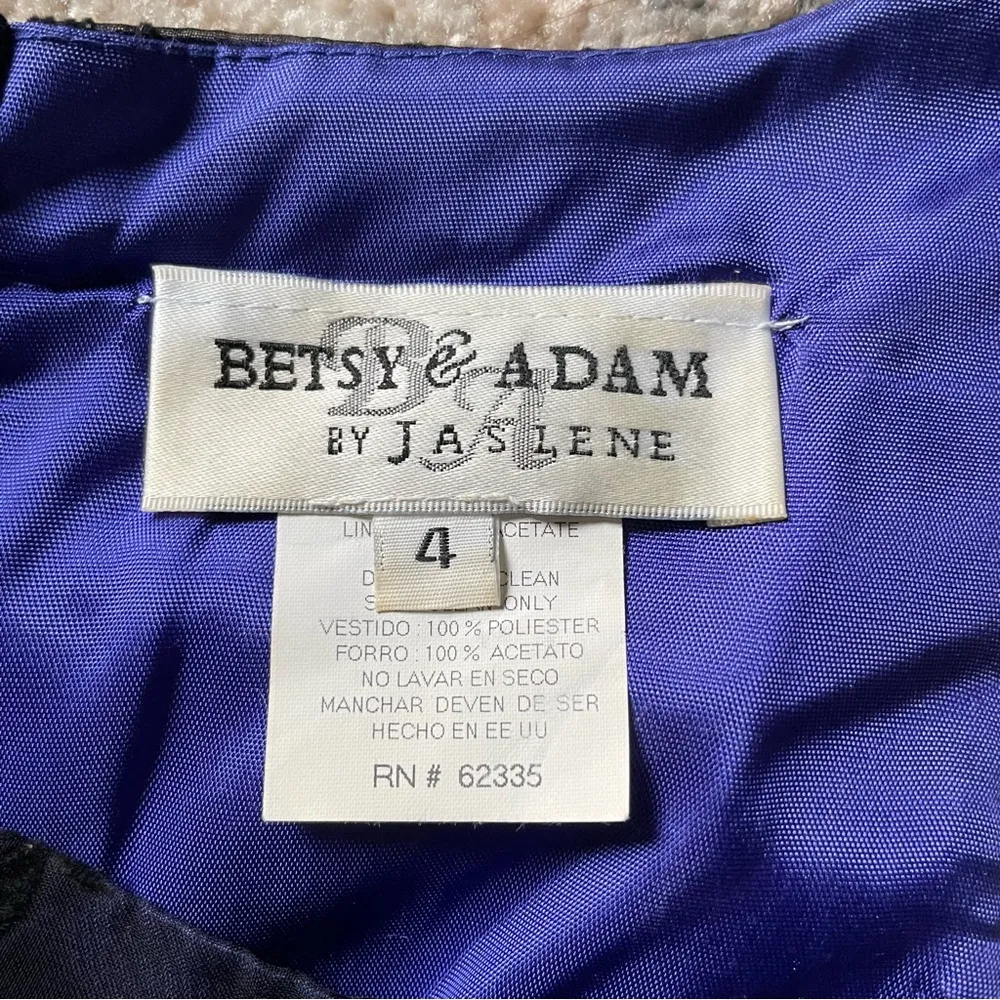 Y2K Whimsigoth Vintage Velvet Mesh Layered Betsey & Adam Boat Neck Prom Dress - Image 6