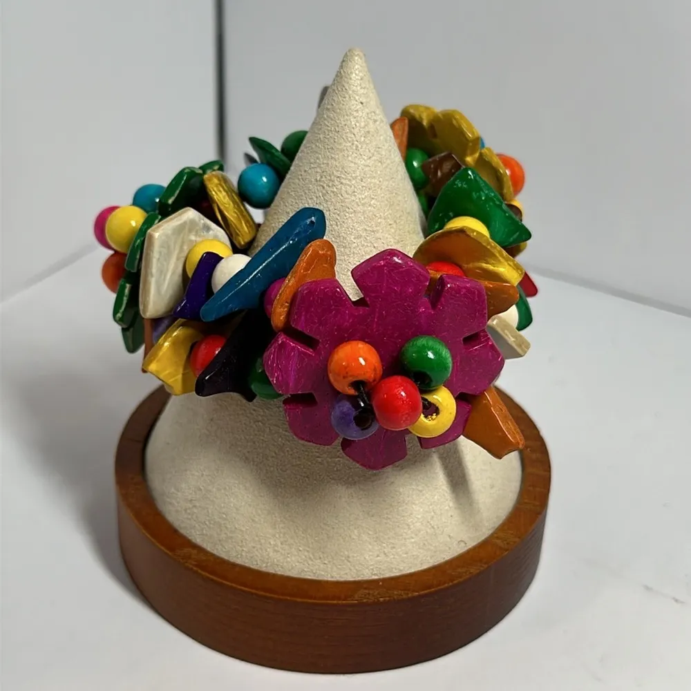 Hand Beaded Bracelet Bright and Bold - Image 2