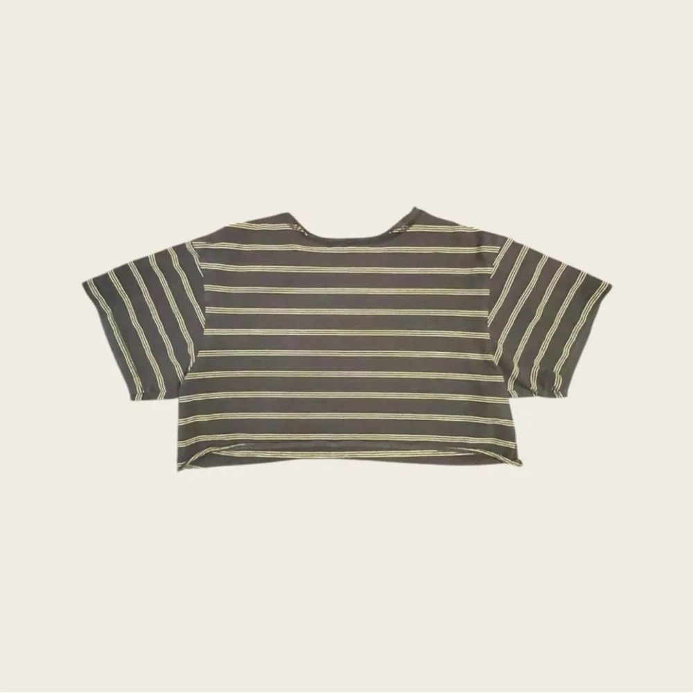 Joah Brown Striped Cropped Tee! - Image 3