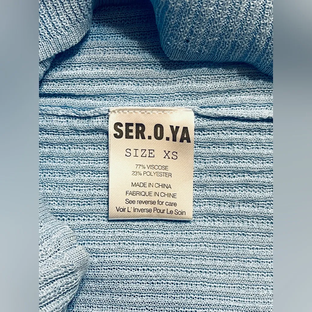 NWT SEROYA Galleria Maxi Dress in Powder Blue, size XS Blue - Image 7