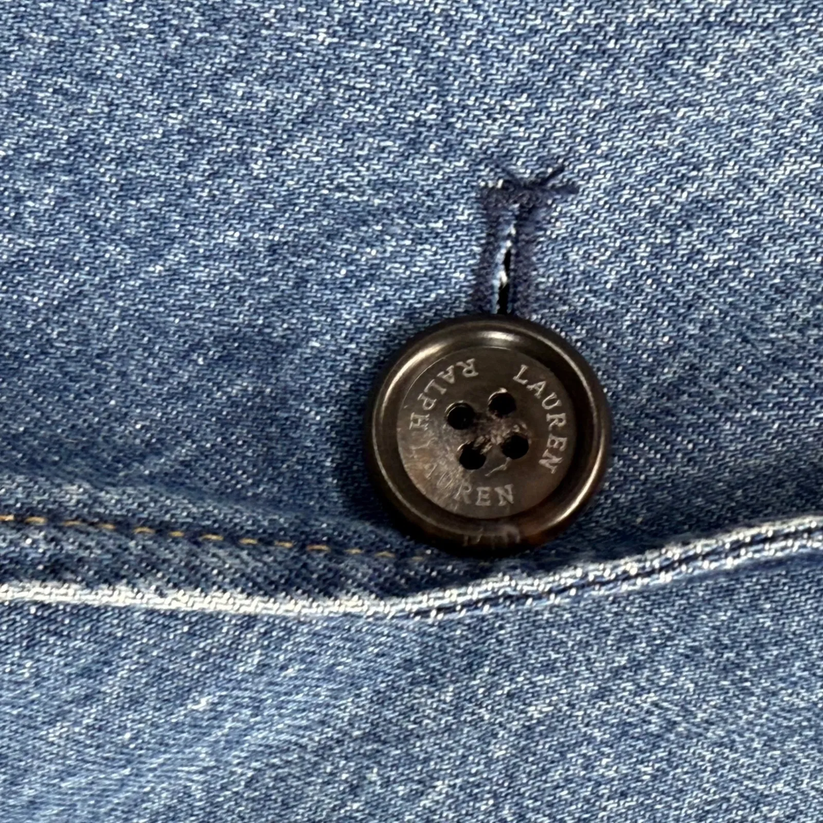 Lauren Ralph Lauren‎ Denim Blazer Jacket City Blue Womens Plus Size 20W - Image 4