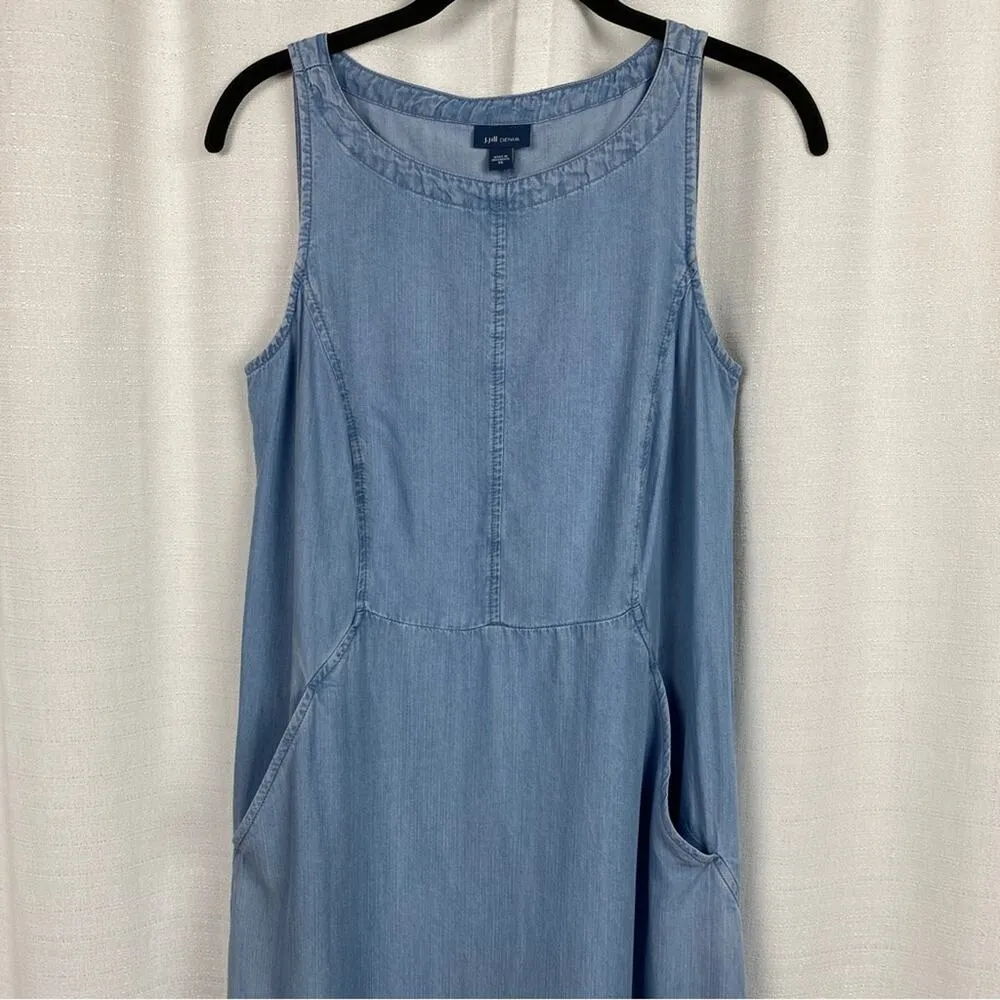 J.Jill Chambray Tencel Lyocell Seamed Maxi Dress Sz.XS - Image 6