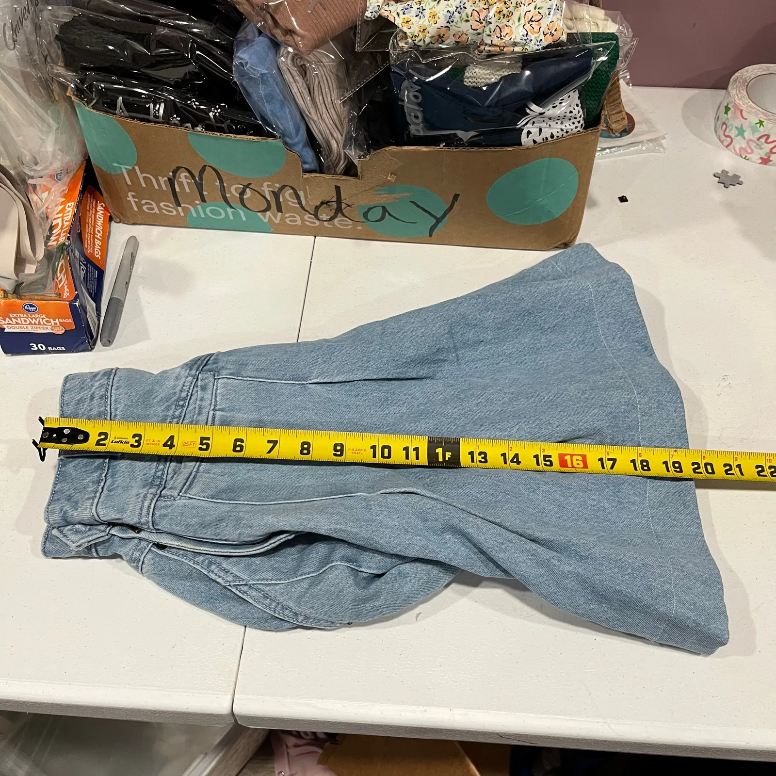 Free People Scout Denim Skirt Boho Aline Western Pleated Womens 0 100% Cotton - Image 8