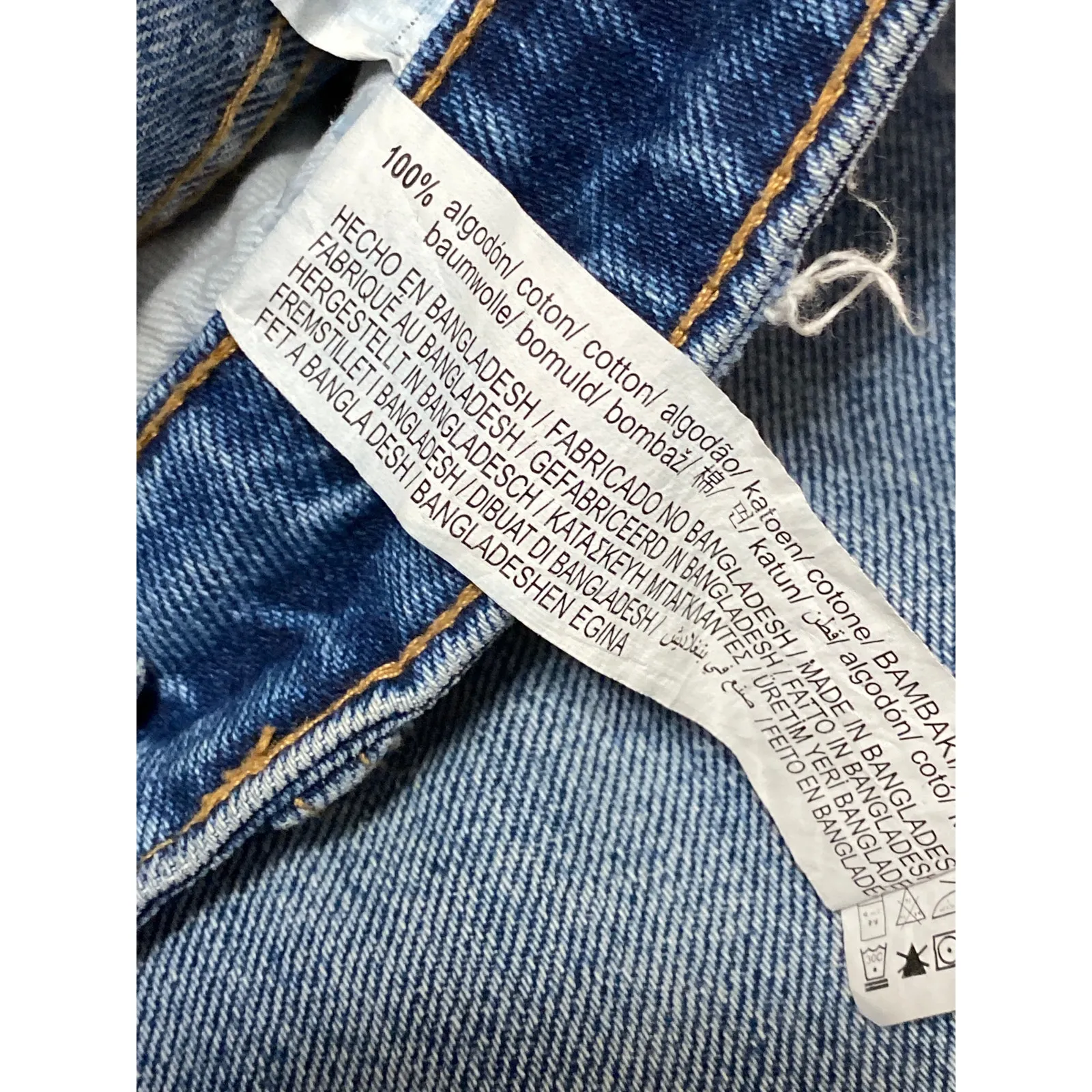 Zara Trafaluc Women's Blue Medium Wash High Rise Straight Denim Jeans Size 8 - Image 5