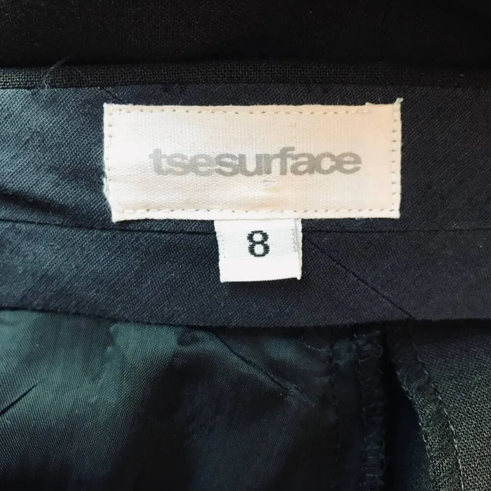 Tse Surface Brown Wool Blend High Rise Cropped Dress Pants Women's Size 8 - Image 5