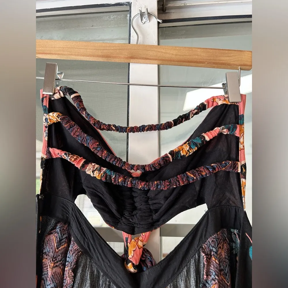 Free people Bali birds of paradise black jumpsuit - Image 15