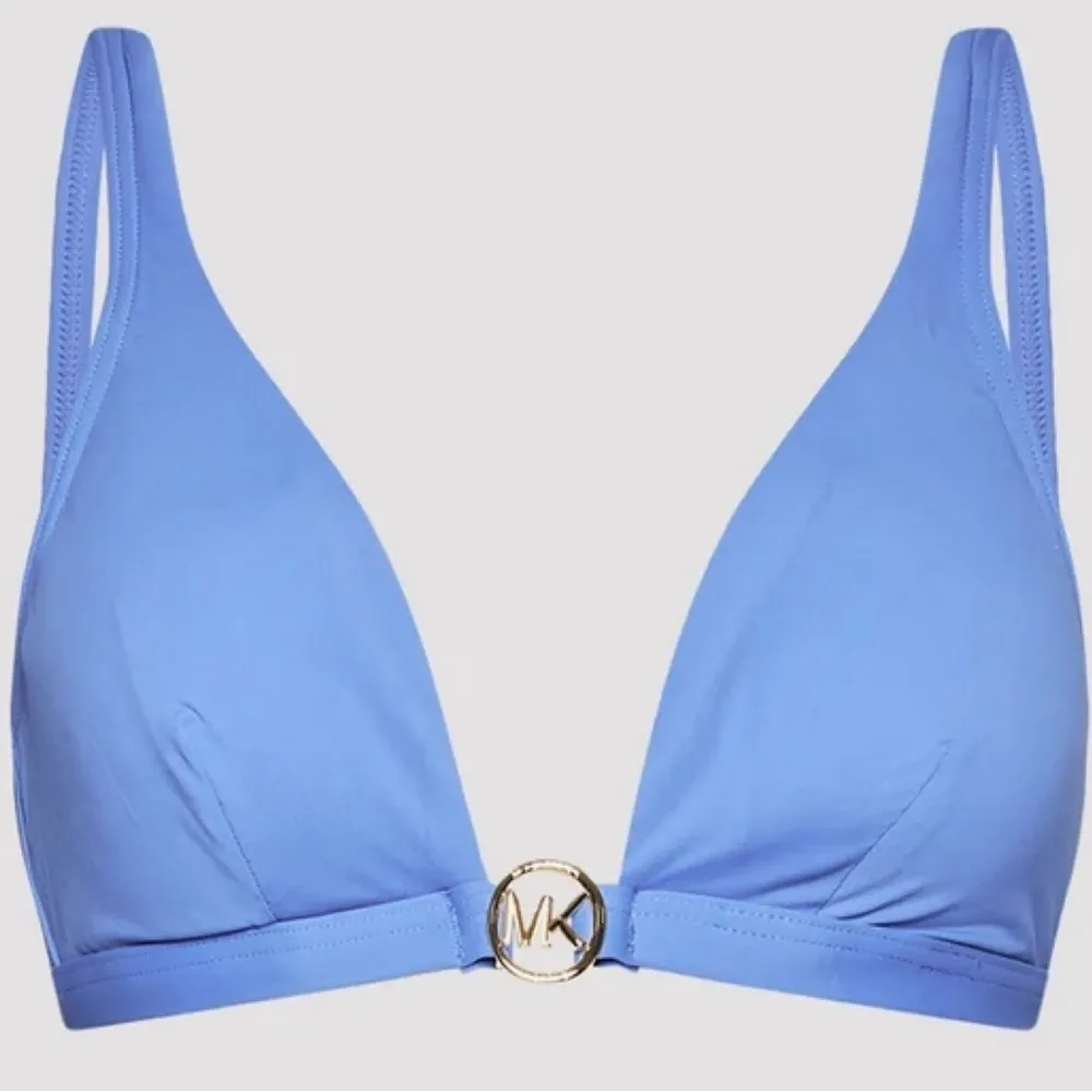 Michael Kors Creek Blue Triangle‎ Bikini Top small NWT - Image 3