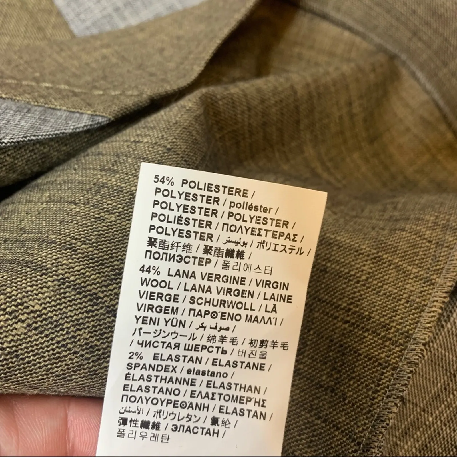 NWT Piazza Sempione virgin wool blend a line dress w/ pockets colorblock - Image 3