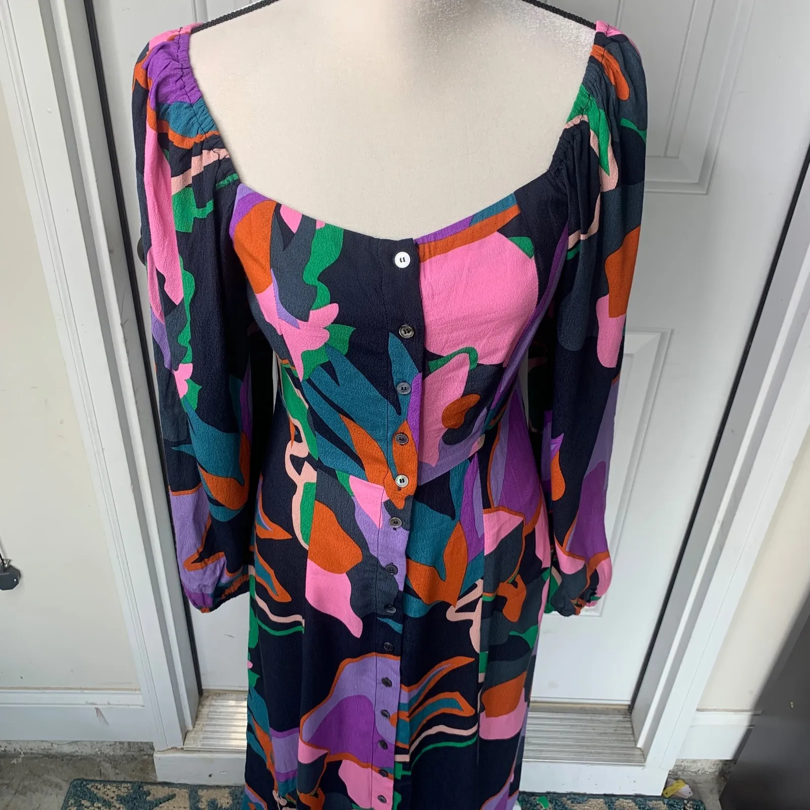 FRNCH floral Jenine woven maxi dress XS spring tuckernuck vacation wedding guest - Image 2