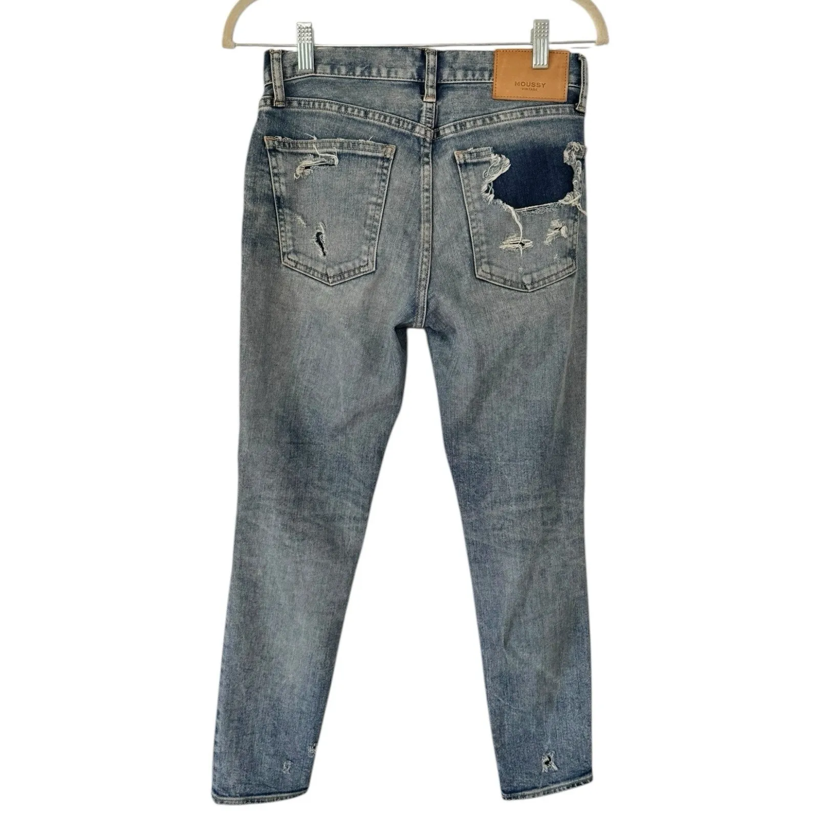 Mousy Vintage Distressed Skinny Jeans Made In Japan Women’s Size 25 Blue - Image 2