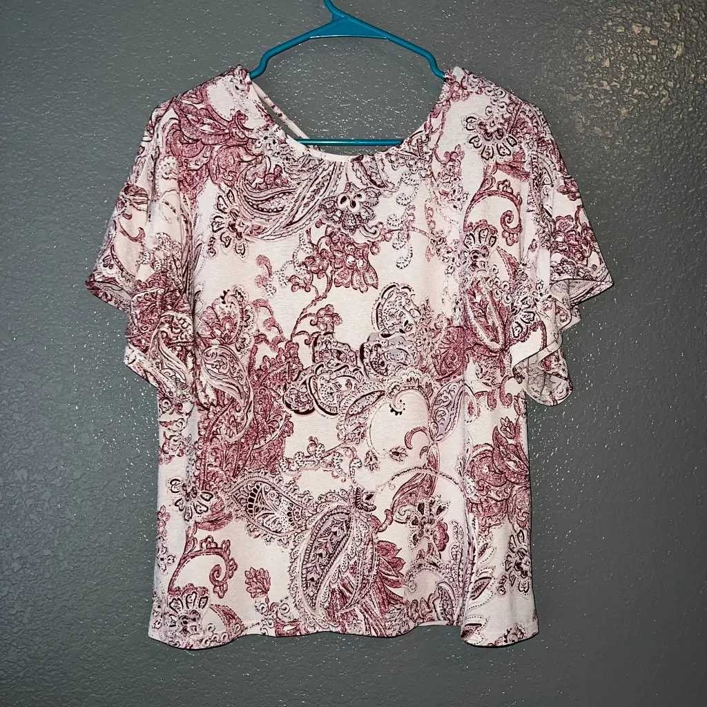 Women’s Paisley Print Criss Cross V - Image 4