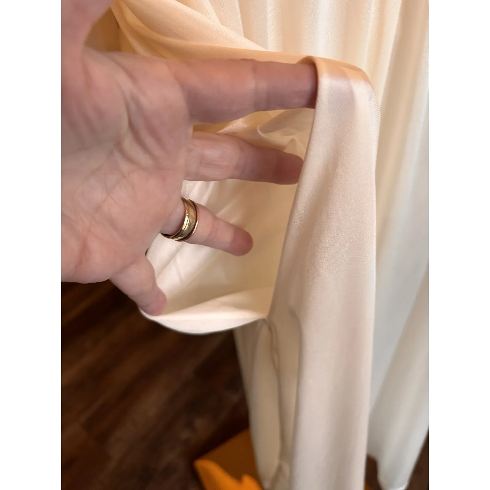 Vtg JC Penney's Misses Large Silky Nylon Ivory Long Vintage Robe 5076P Cottage Size undefined - Image 5