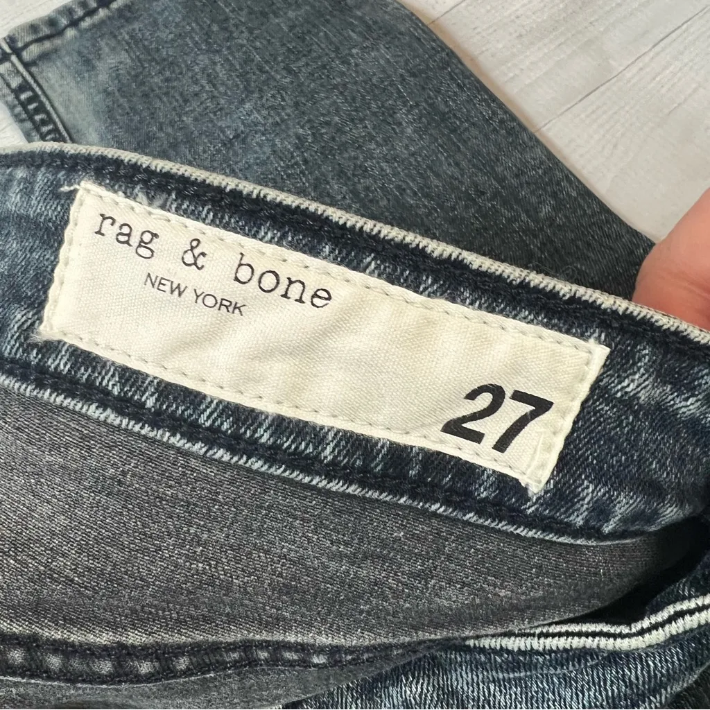 Rag & Bone Dre Slim Fit Jeans Ziggy1 Dark Indigo Size 27 - Image 5