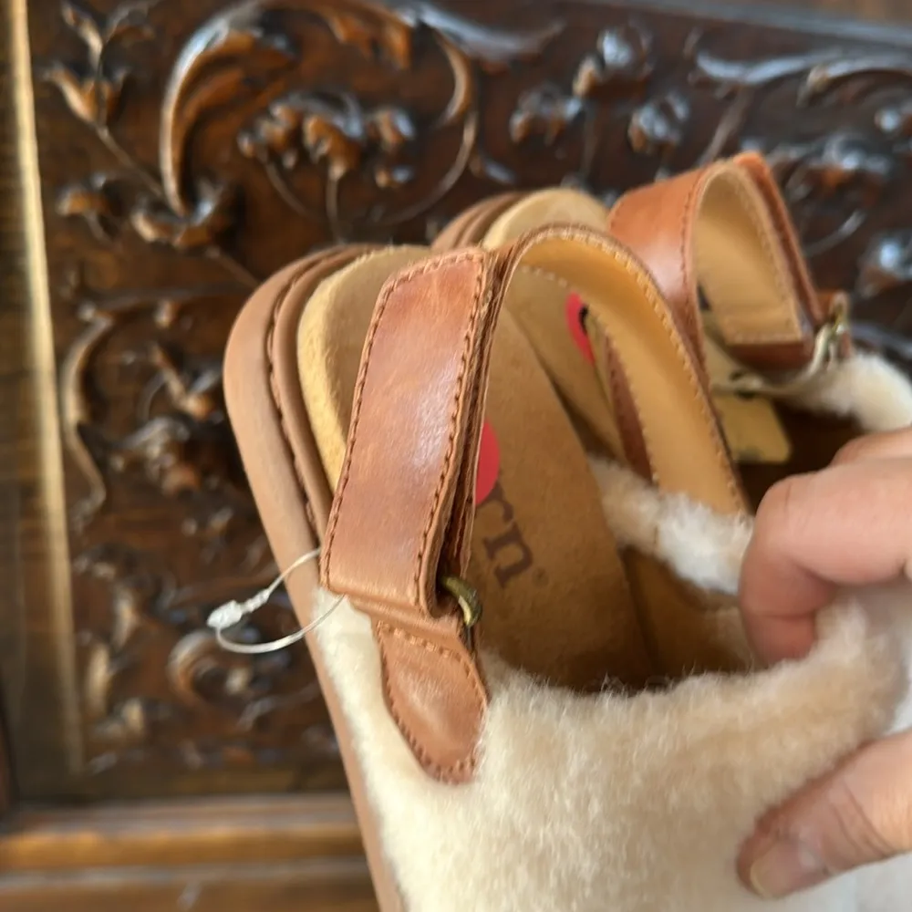 Born Shoes clogs Kat Napa Shearling Flat NEW size 6 - Image 3