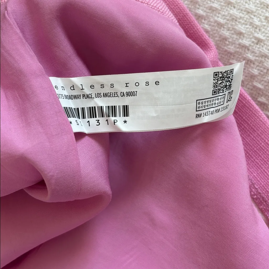 Endless Rose English Factory High Waisted Shorts Pink size XL NWT - Image 8