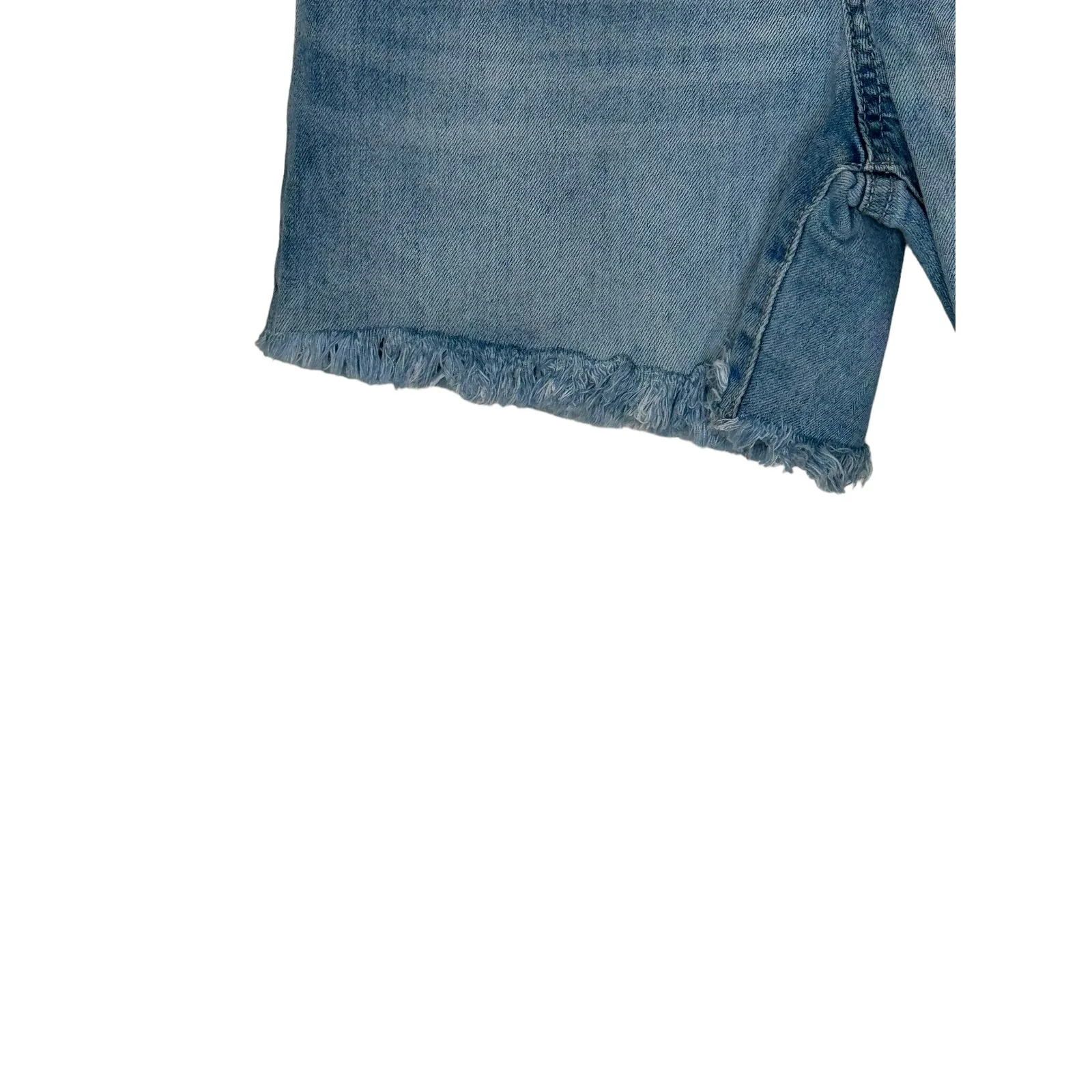 Rewash Women's Shorts Vintage Reunion Bermuda‎ Distressed Raw Hem Denim 1/25 - Image 4