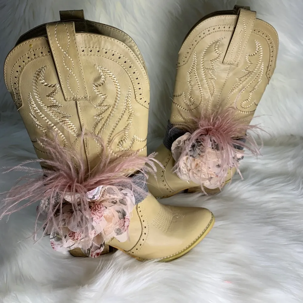 Handmade Removable Women’s Boot Band/Cuffs Gray - Image 6