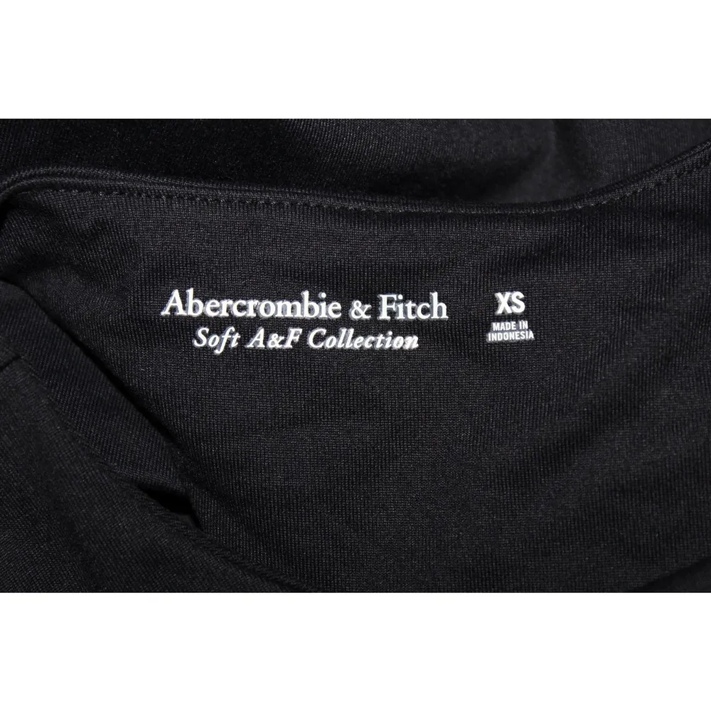 Women's Abercrombie & Fitch Soft A&F Black Elastic Cutout Bodysuit Top Size XS - Image 3