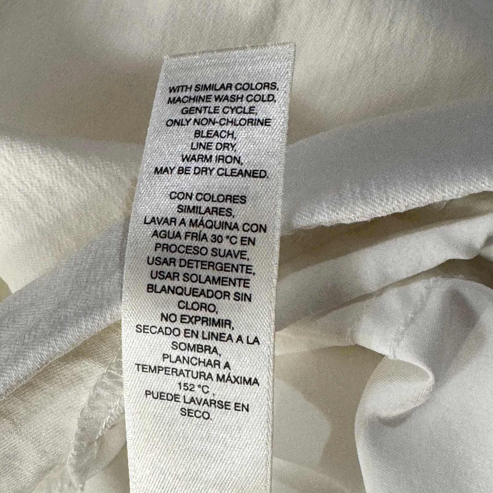 Chico’s SZ 1 (Medium) Crop Pants Perfect Stretch Flat Front Pull-On Fringe White - Image 10