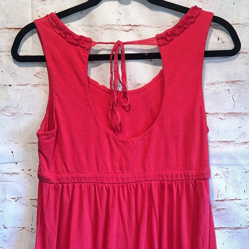 Loft Dress Womens Medium Sleeveless Babydoll Style Pink Scoop Neck casual sun - Image 6