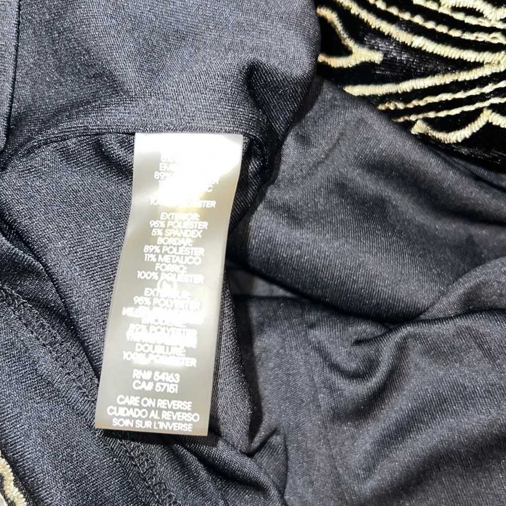 Calvin Klein - Womens Velvet‎ Embroidered Mini Dress NWT Size 10 - Image 8