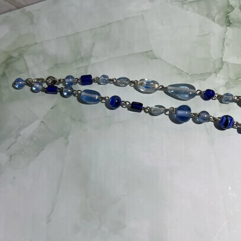 Murano Blue Glass Vintage 1970’s Necklace EUC - Image 4