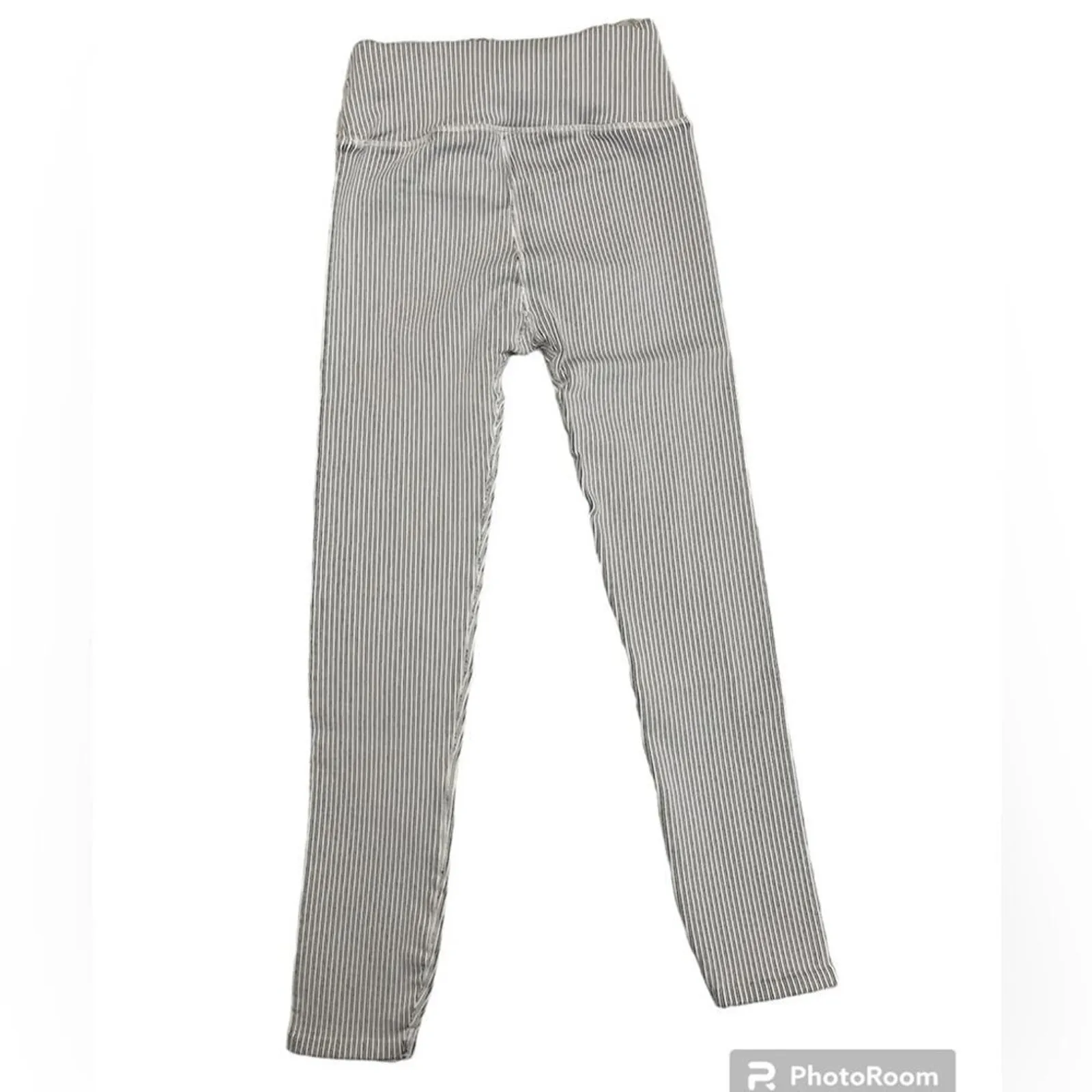 *NWT, Womens, Good American, Seamless Ribbed Leggings, White w/ Black, Sz 00/0 - Image 2