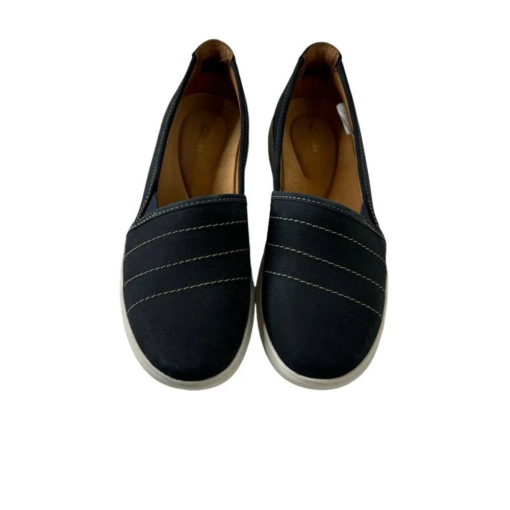 Clarks Nalle Violet Loafer Navy Leather 7.5 - Image 2