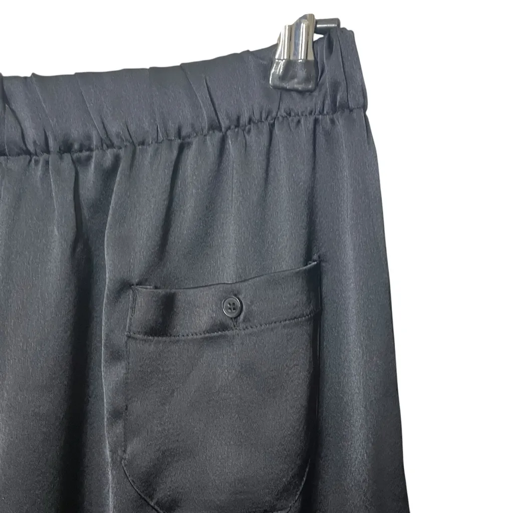 For Love & Lemons Lounge Pants Women’s Small Black Feather Trim Wide Leg Pajama - Image 8