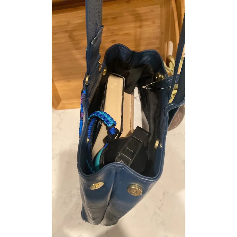 Sarahí blue tribal accent tassel backpack bohemian indigenous faux leather - Image 7