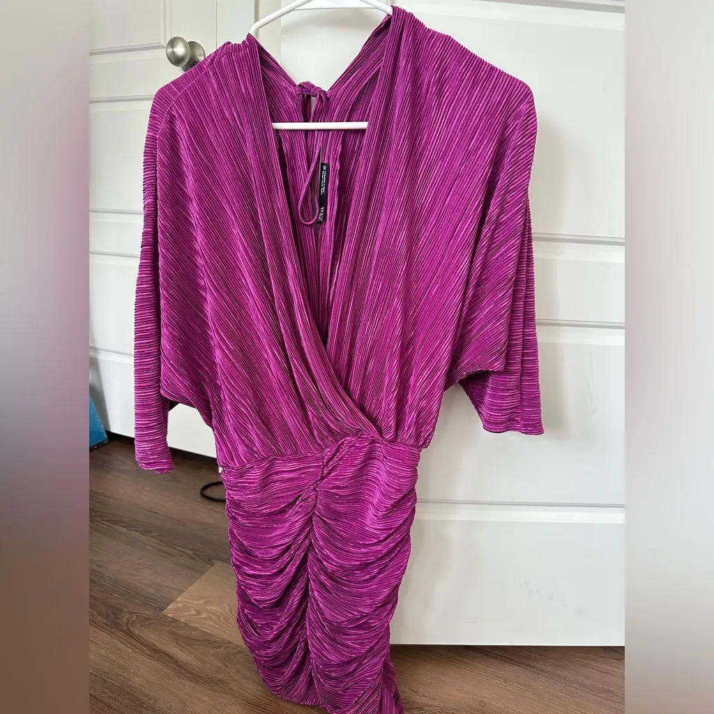 ZARA  - Purple Dress - Image 4